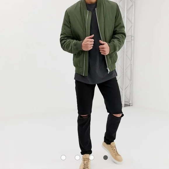 NWOT Asos oversized tapered charcoal crew neck tshirt - Picture 3 of 7